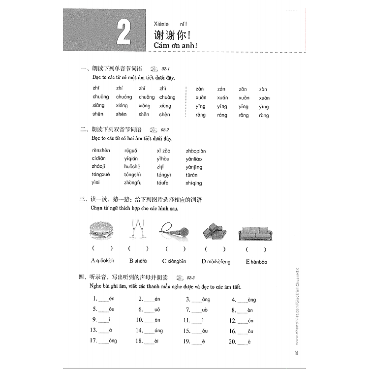 Giáo Trình Chuẩn HSK 1 - Sách Bài Tập (Tái Bản 2023) - Ảnh 6