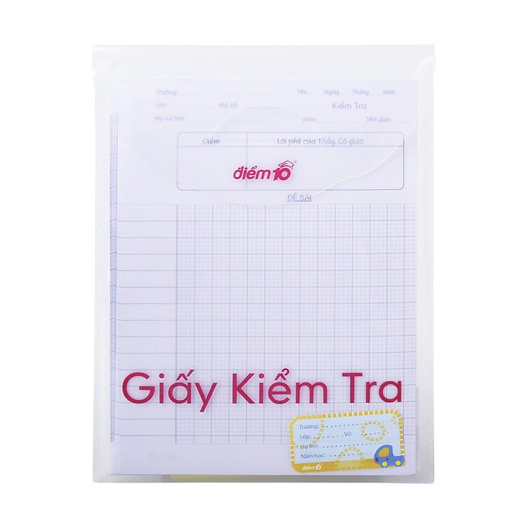 Giấy Kiểm Tra Điểm 10 TP-GKT02 4 Ô Ly Vuông