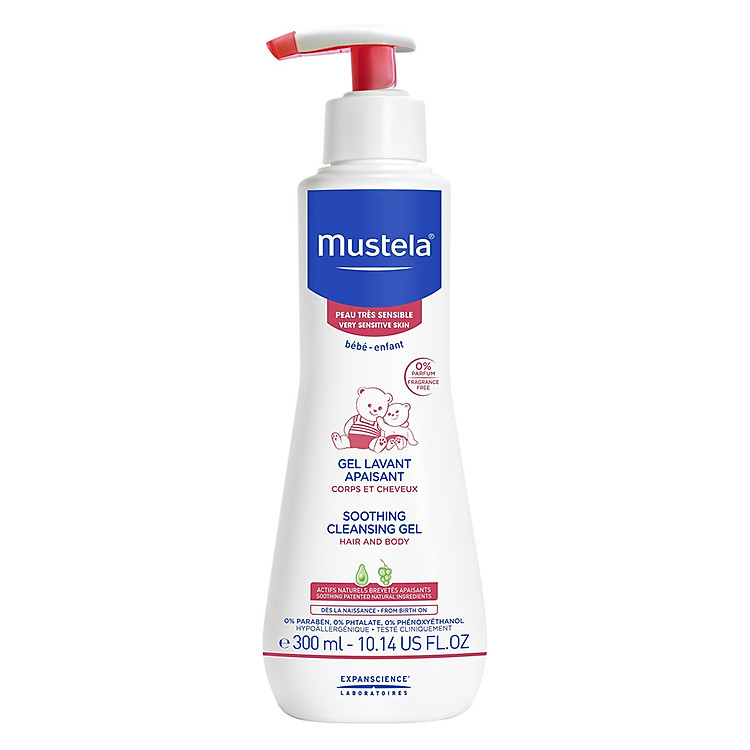 Sữa Tắm Gội Cho Trẻ Sơ Sinh Và Em Bé Da Nhạy Cảm Mustela (300ml)