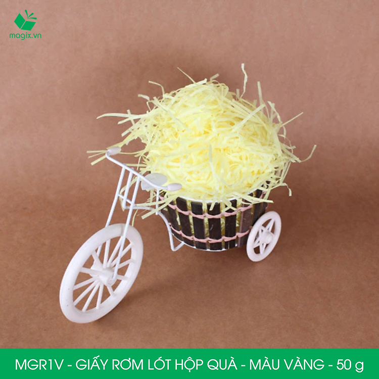 Giấy Rơm Lót Hộp Quà Màu Vàng (100g) - Ảnh 5