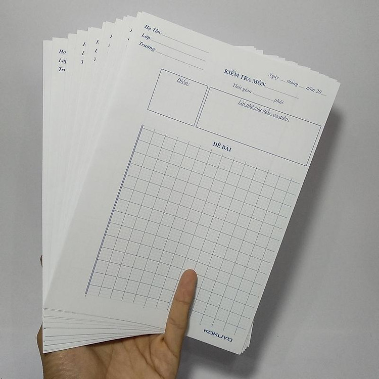 Giấy Kiểm Tra Cấp 1 (4 ô ly) - Ảnh 5