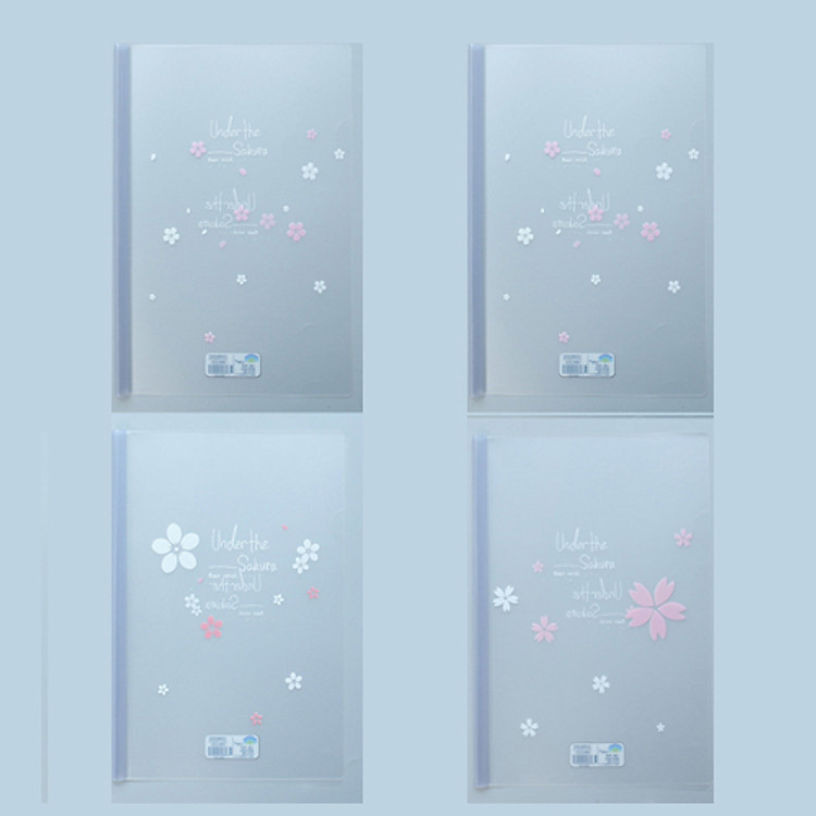 SET 4 BÌA TRONG SUỐT RÚT GÁY, KẸP TÀI LIỆU, GIẤY TỜ A4, HỌA TIẾT HOA DẼ THƯƠNG ( giao ngẫu nhiên)