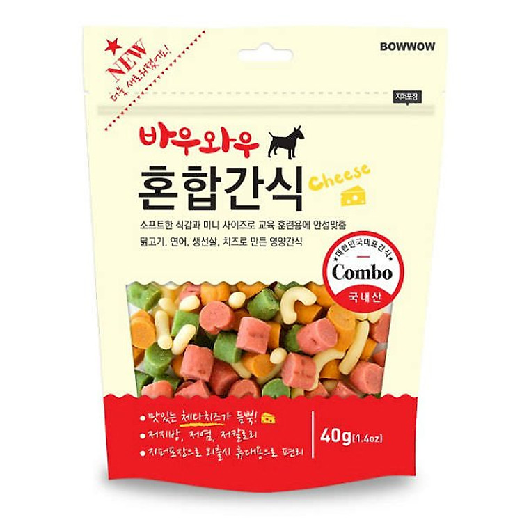 Snack Hỗn Hợp Cho Chó Bowwow MX-MS-40 (40g)