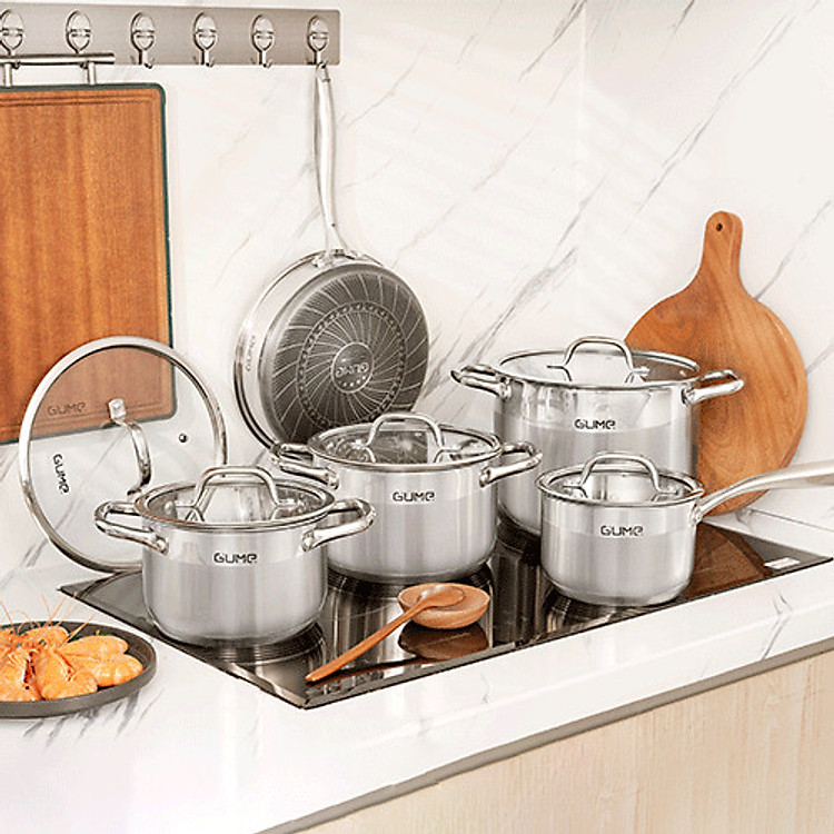 Bộ nồi inox cao cấp 5 đáy GUME GMPPS-2201 Hàn Quốc Hàng chính hãng