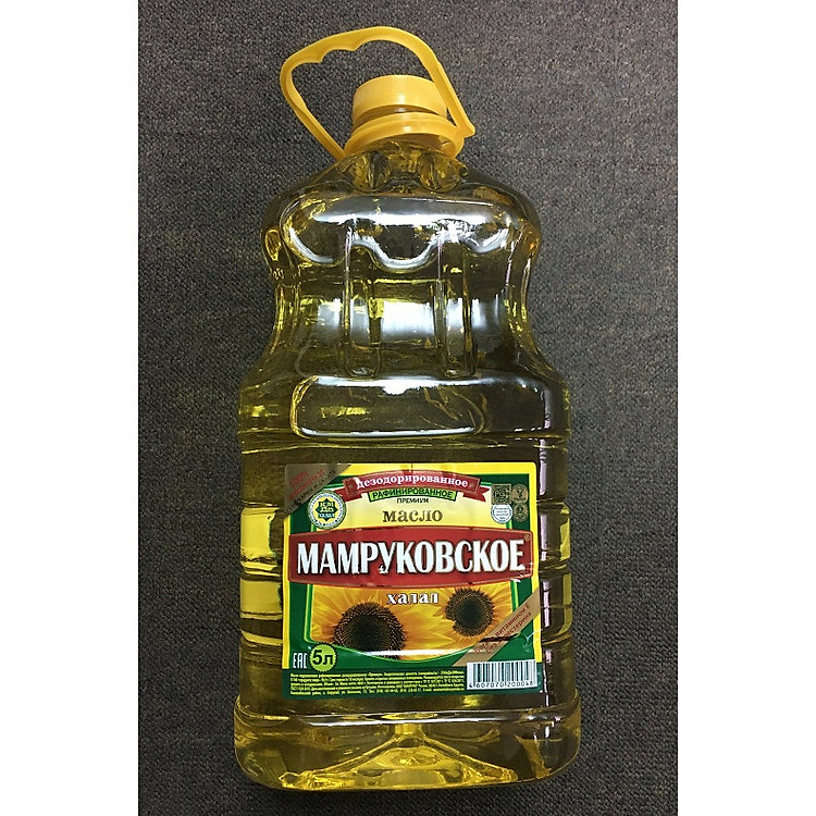 Dầu hướng dương tinh lọc Mamrukovskoe - chai 5000ml