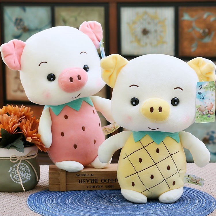 Gấu Bông Heo Trái Cây Siêu Mềm 23cm Chính hãng Ưu đãi - Hình ảnh 5