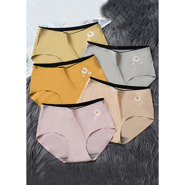 Quần lót nữ cạp cao thoáng mát không viền Hàn Quốc