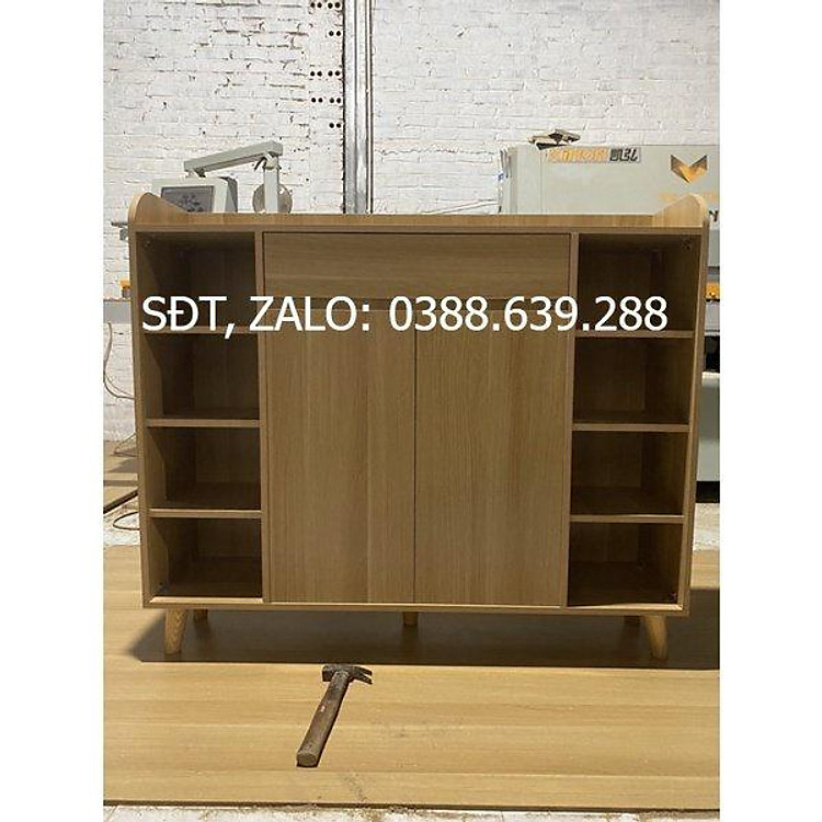 tủ giày dép dài 1m2 x sâu 30 x cao 1m04 màu Vân gỗ giá tại xưởng