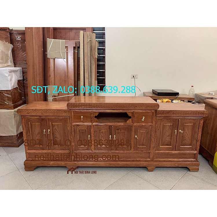 Tủ tivi gỗ hương đá 2m2