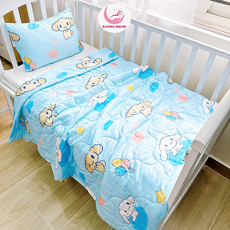 Bộ mền gối cho bé đi học Katina House, vải Tencel cao cấp mềm, mát lạnh, phù hợp 1-6t