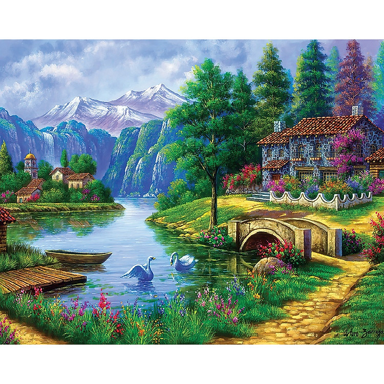 Mua Bộ Tranh Xếp Hình 500 Mảnh Mùa Xuân Chính hãng Giá tốt - Hình ảnh 2