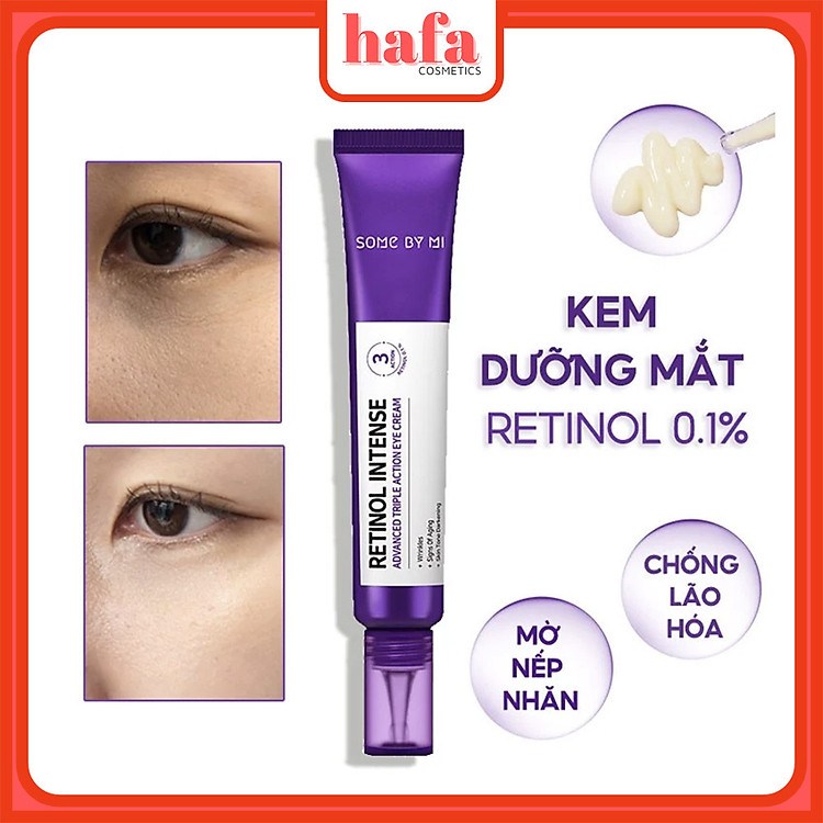 Kem Dưỡng Mắt Retinol Some By Mi Mờ Quầng Thâm, Chống Lão Hóa Some By Mi Retinol Intense Advanced Triple Action Eye Cream 30ml