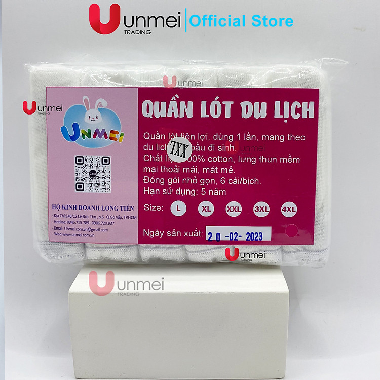 Set 6 Quần Lót Giấy UNMEI Dành Cho Nữ Chính hãng Giá rẻ - Hình ảnh 2