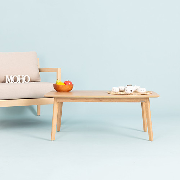 Bàn Sofa - Cafe – Trà Gỗ Cao Su MOHO OSLO 602 Màu Gỗ Tự Nhiên Hình Chữ Nhật