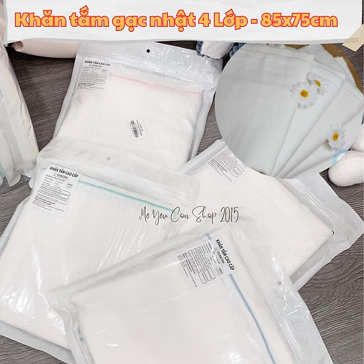 Khăn Tắm Gạc Nhật 4 Lớp Cho Bé Chính hãng Giá rẻ - Hình ảnh 5