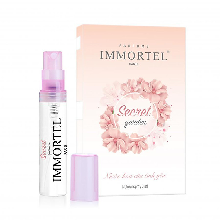 Nước hoa nữ IMMORTEL Secret garden Chai xịt 3ml - Eau De Parfum