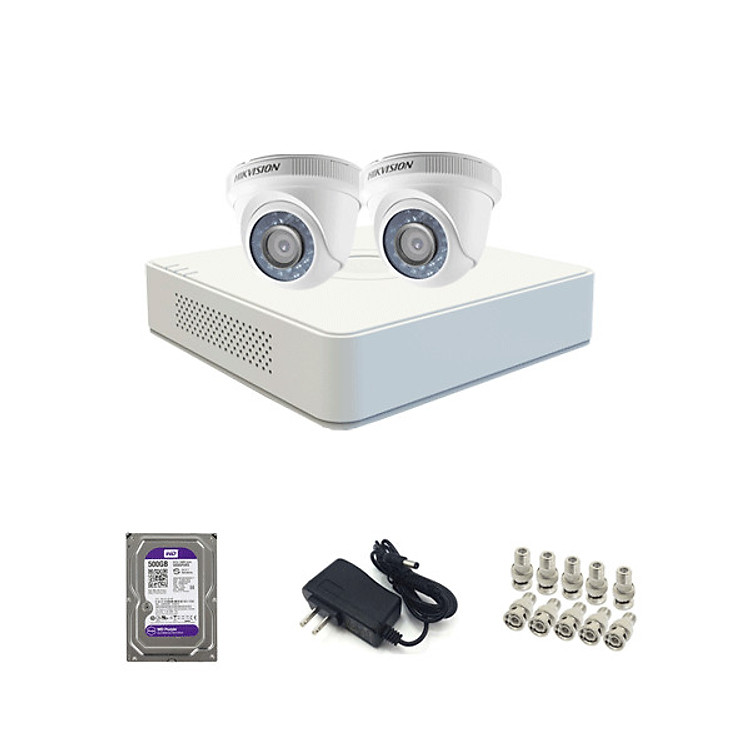 TRỌN BỘ 02 CAMERA HIKVISION 720P (1.0MP) - Hàng Nhập Khẩu