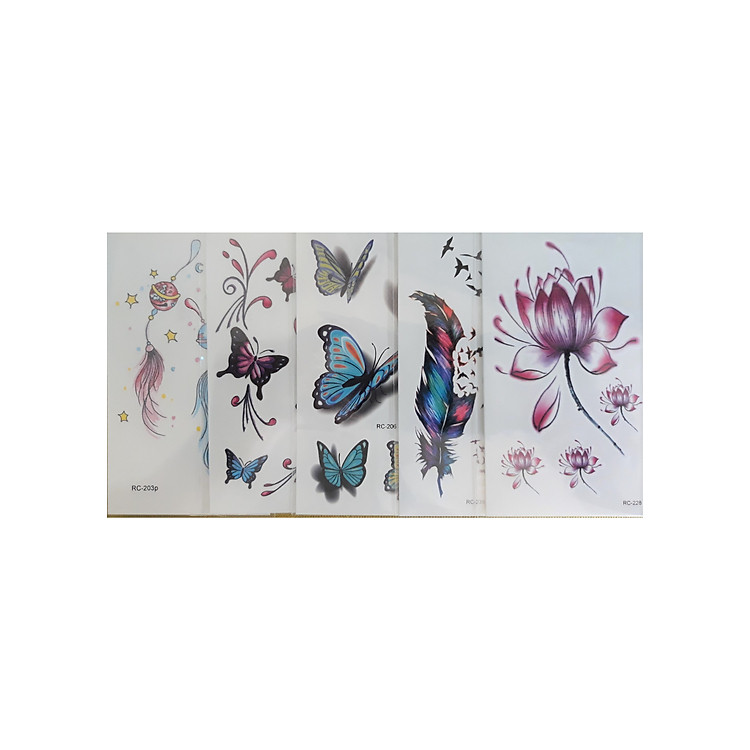 Combo 5 Hình Xăm Dán Tatoo Xăm Nước