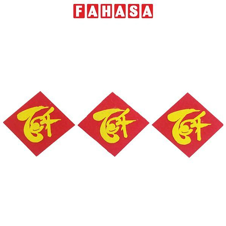 Bộ 3 Chữ "Tết" Thư Pháp 6 cm - Vinacraft - Hình Thoi