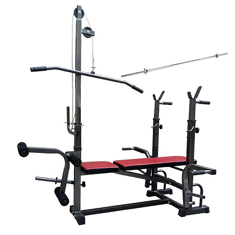 Ghế tập tạ đa năng Kama Sport + Đòn tạ 1,5m