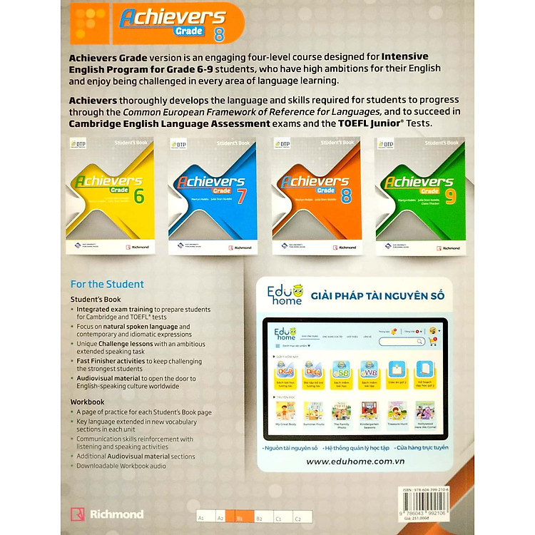 Achievers Grade 8 Student's Book With CLIL - Ảnh 2