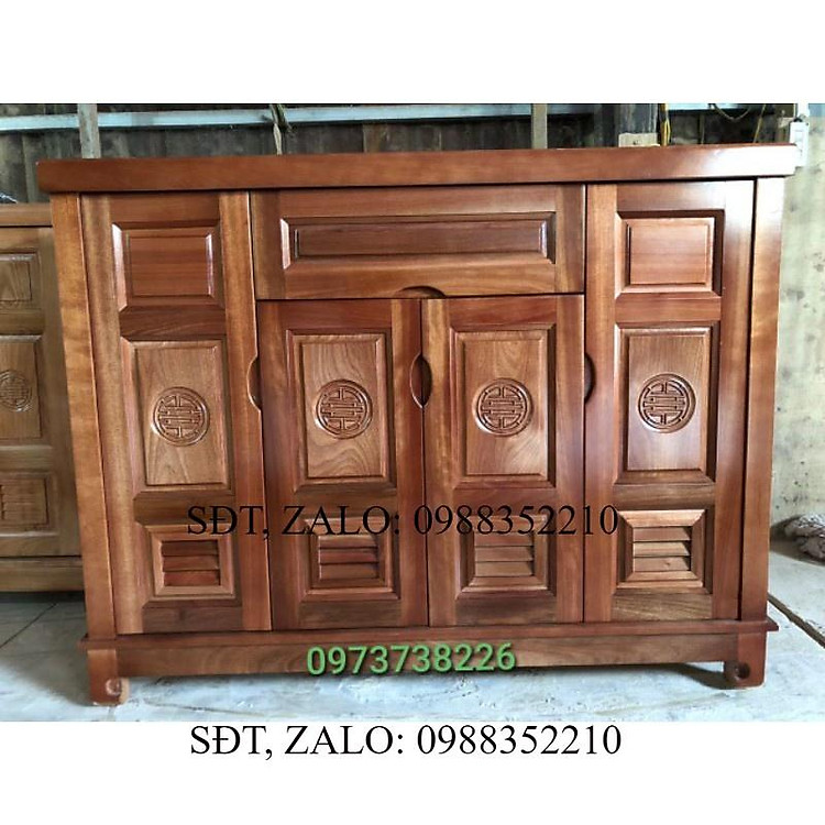 Tủ Giày Gỗ Xoan Đào Tự Nhiên