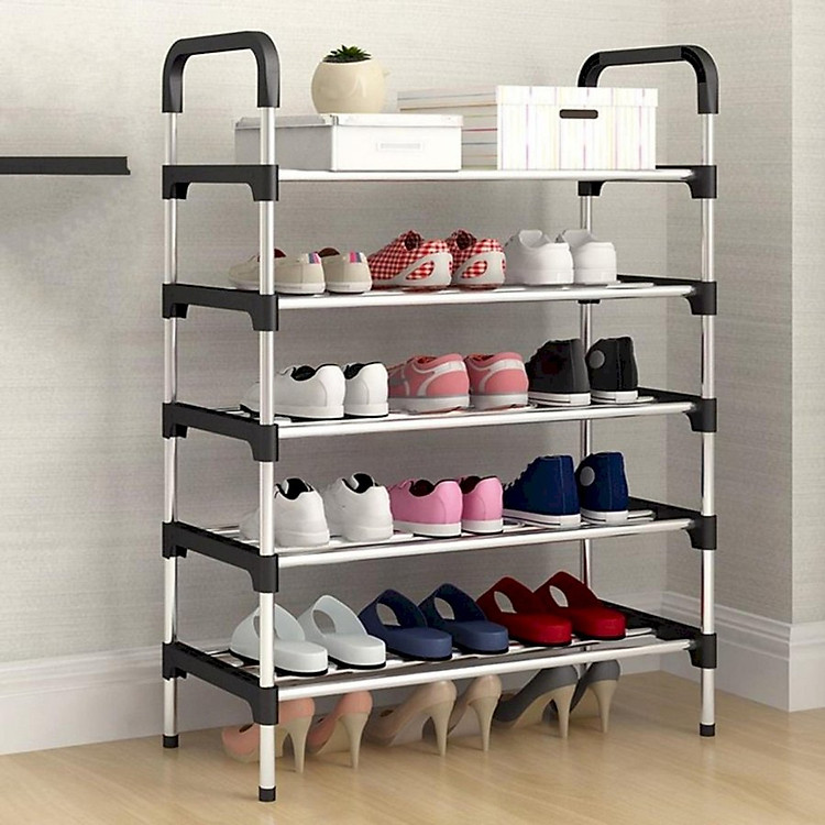Giá để giày, Kệ Giày, kệ giầy dép bằng inox 5 tầng (màu ngẫu nhiên)