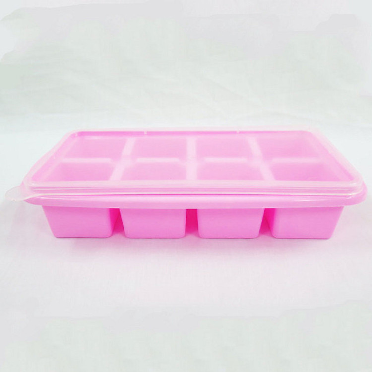 Bộ 3 khay làm đá có nắp cao cấp (Giao màu ngẫu nhiên)
