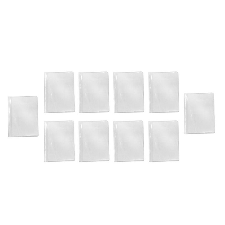 10pieces Waterproof Plastic Passport Cover Card Organizer Protector Case Clear