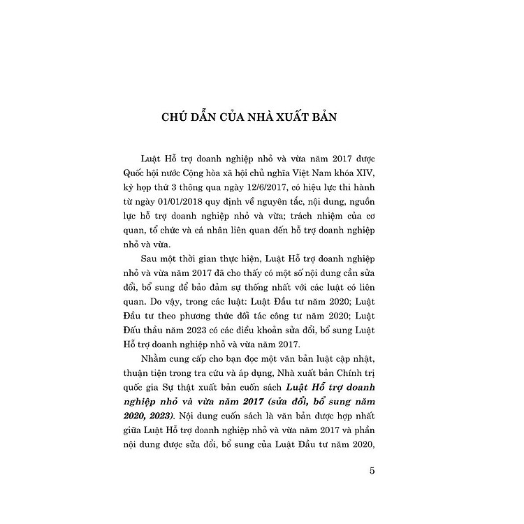 Luật Hỗ Trợ Doanh Nghiệp Nhỏ và Vừa Năm 2017 (Sửa Đổi, Bổ Sung Năm 2020, 2023) - Ảnh 2