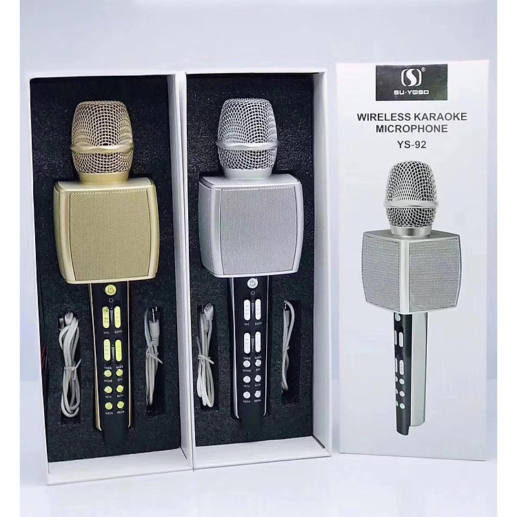 Micro Karaoke Bluetooth SU-YOSD YS-92 - Hàng Nhập Khẩu (Giao Màu Ngẫu Nhiên)