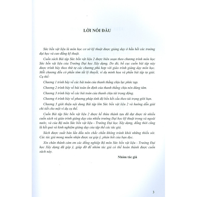 Bài Tập Sức Bền Vật Liệu - Tập 2 - Ảnh 3