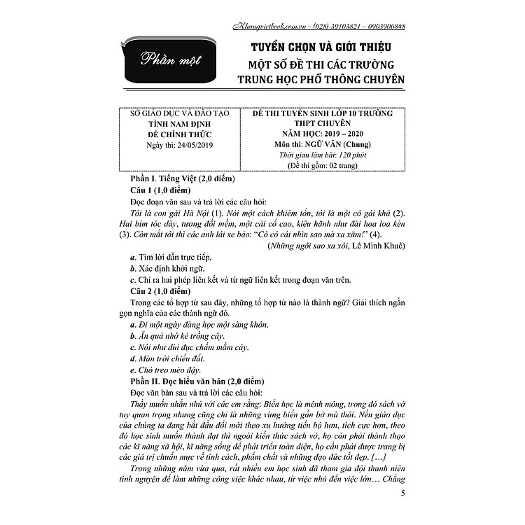 LUYỆN KĨ NĂNG GIẢI ĐỀ HỌC SINH GIỎI LỚP 9 VÀ ÔN THI VÀO LỚP 10 CHUYÊN MÔN NGỮ VĂN - Ảnh 3