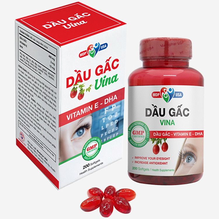 Thực phẩm chức năng Dầu Gấc Vina Softgels MDP