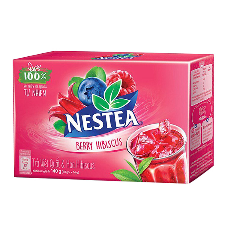 Trà Việt Quất Và Hoa Atiso Đỏ Hộp Giấy Nestea (10 Gói x 14g)