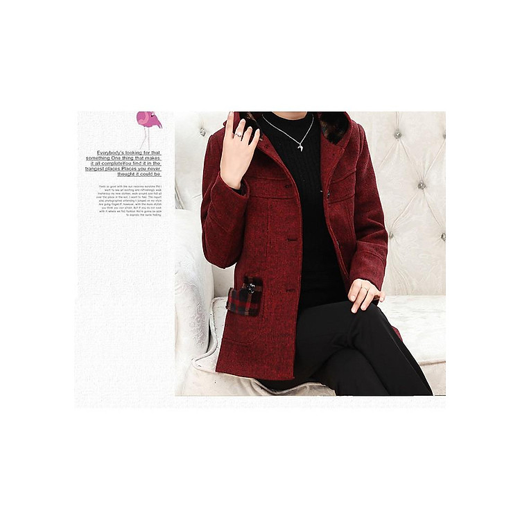 Áo Khoác trung niên, áo dạ cúc cho mẹ