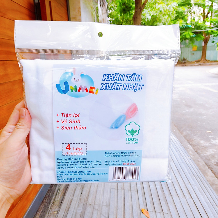 Khăn Tắm Xô Unmei 100% Cotton 75x80 Chính hãng Giá tốt - Hình ảnh 2