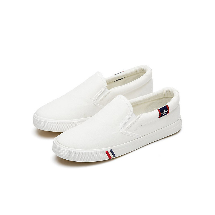 Giày Lười Nam Vải Thoáng Khí Pettino GL12 Màu Trắng