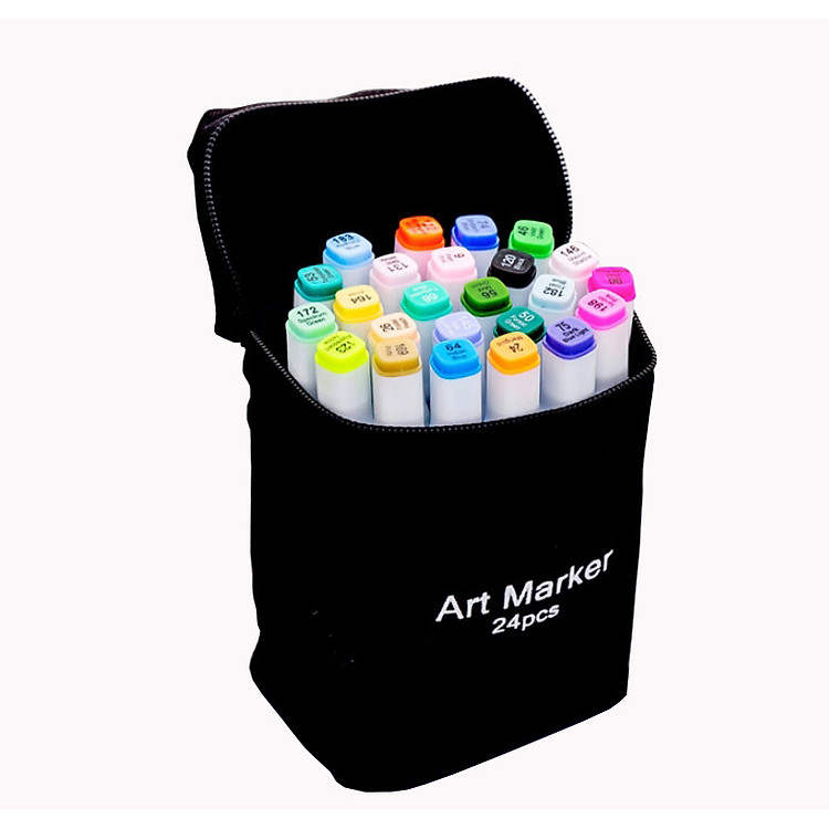 Bộ 24 bút dạ quang Art Marker (Kèm túi đựng)