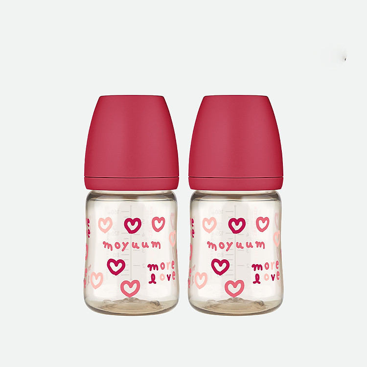 Bình Sữa Moyuum Premium 170ml Màu Tim Đỏ Đảm bảo Giá tốt - Hình ảnh 2