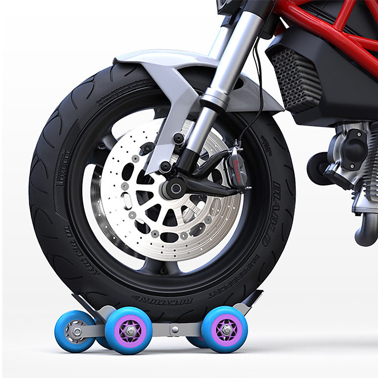 Con Lăn Di Chuyển Xe Máy, Xe Đạp, Xe Điện Khi Bị Thủng Lốp (Giao màu ngẫu nhiên)