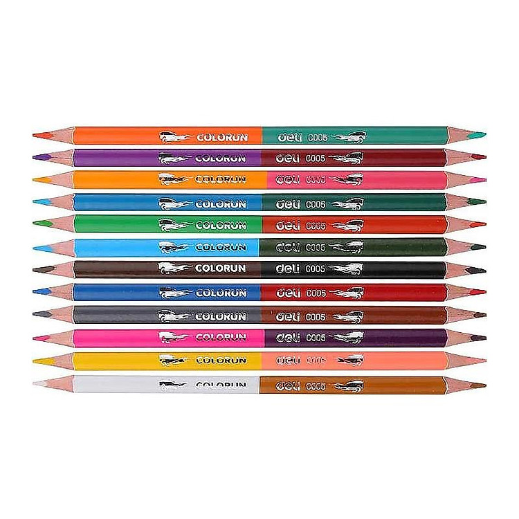 Bút Chì Màu 2 Đầu Deli C00520 (24 màu) - Ảnh 4