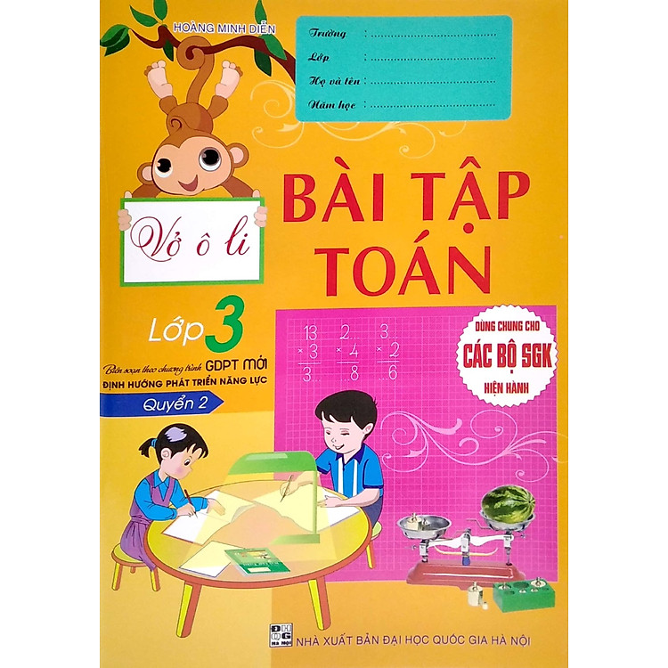Vở Ô Li Bài Tập Toán Lớp 3 – Quyển 2