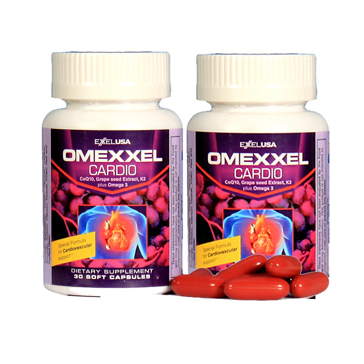 Combo 2 Lọ Thực Phẩm Chức Năng Viên Uống Hỗ Trợ Tim Mạch Omexxel Cardio (Lọ 30 Viên) - Chính Hãng Hoa Kỳ