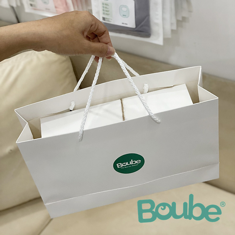 Hộp quà tặng, túi giấy Boube dành cho bạn khi tặng quà cho các bé, thích hợp từ 3 đến 5 bộ quần áo, phụ kiện