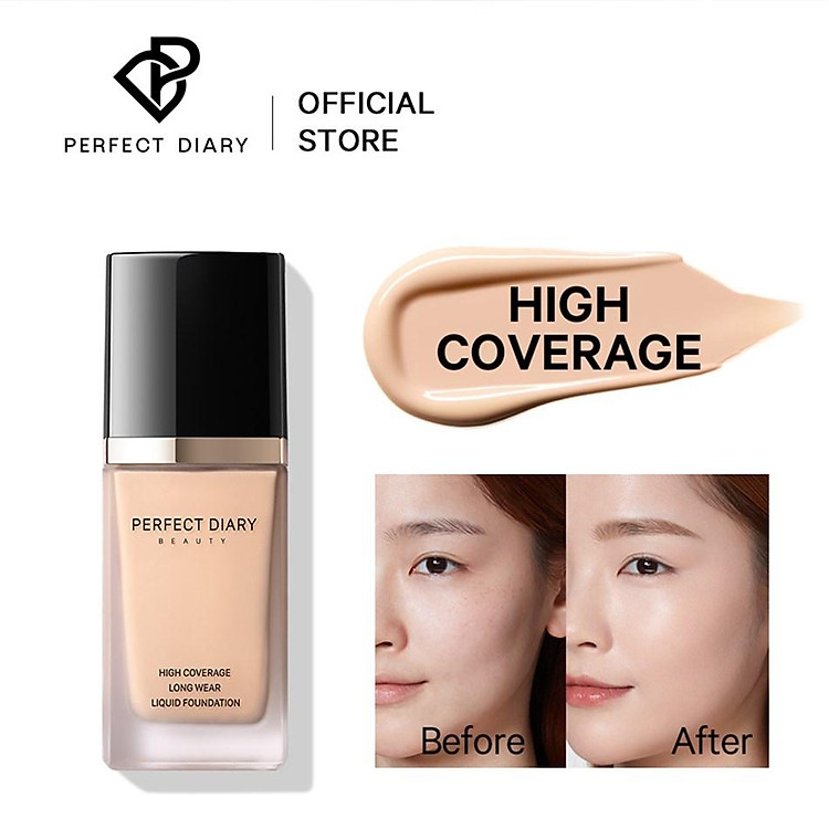 Kem Nền Perfect Diary Dạng Lỏng Độ Che Phủ Cao Trang Điểm Hoàn Hảo 30ml