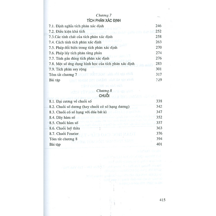 Toán Học Cao Cấp - Tập 2: Phép Tính Giải Tích Một Biến Số (Tái bản lần thứ hai mươi ba) - Ảnh 5