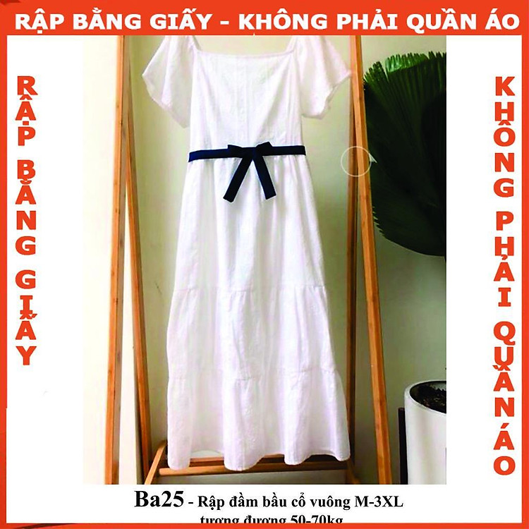 Rập giấy may đầm bầu BA25 (A0)