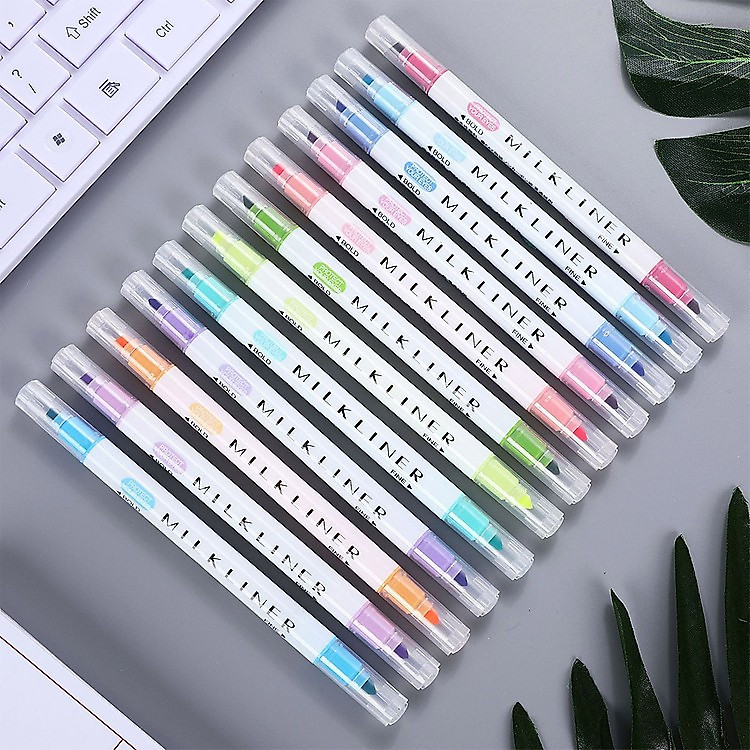 Bút Highlight Milkliner 2 Đầu (12 chiếc) - Ảnh 4