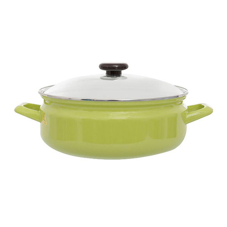 Nồi lẩu Thép Nippon phủ thủy tinh Fujihoro YAV-27HD.LG 27cm